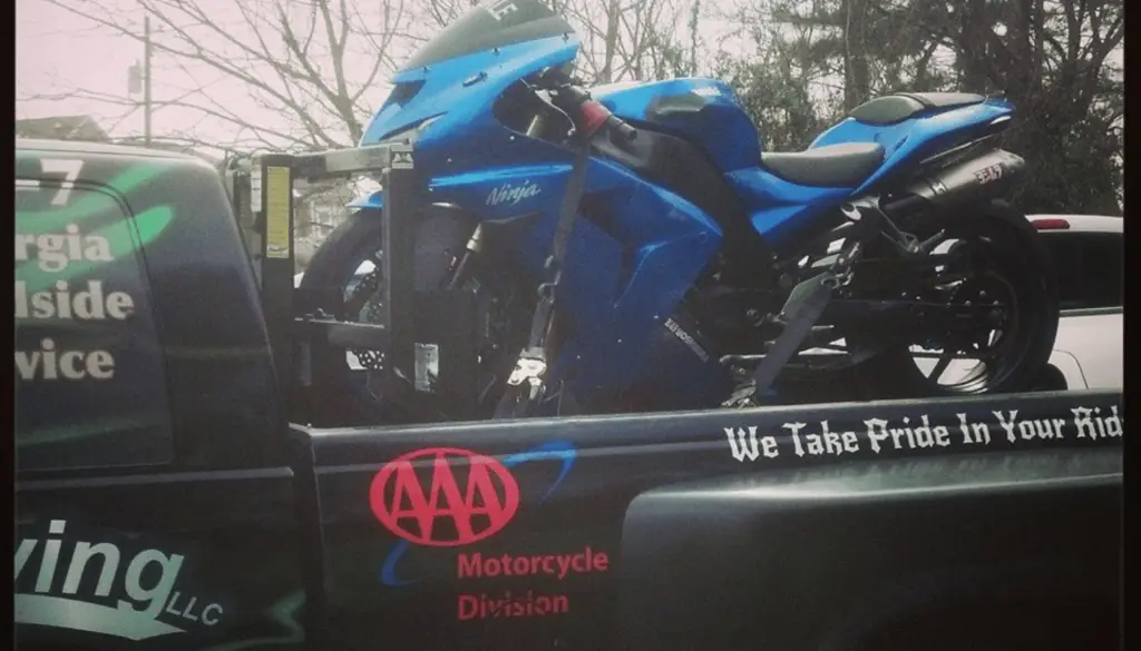 Motorcycle being Towed. Motorcycle Towing in Atlanta