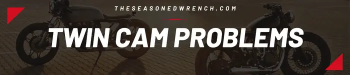 header banner image that says "twin cam problems" in white text