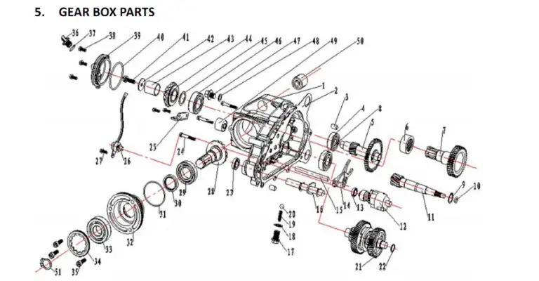 GY6 Transmission and Gear box Diagram and Infographic