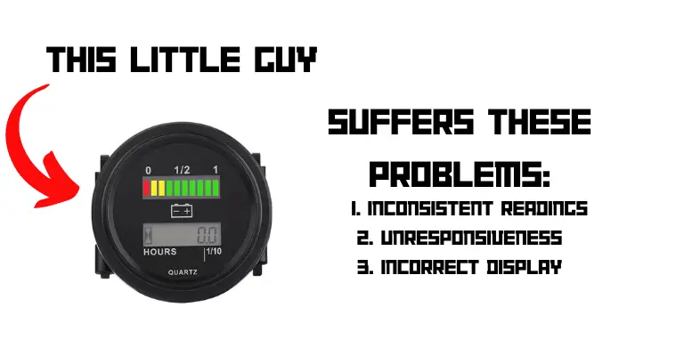 golf cart battery meter problems infographic to introduce the troubleshooting procedure