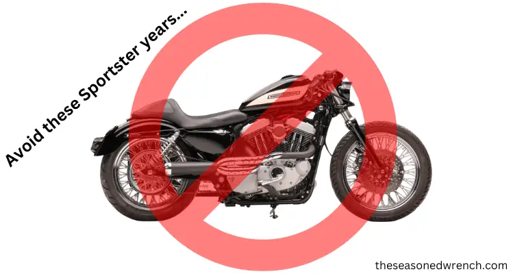 a sportster overlayed by a "no-sign" to exemplify certain models should be avoided