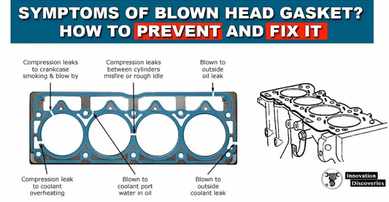 Here, you can see an infographic that details the symptoms of a damaged head gasket.