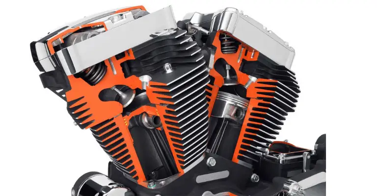 Here's a cut-away visualization of the inside components of a Harley Davidson engine. This is similar to what a mechanic would see as they are rebuilding the engine.