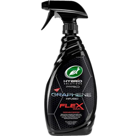 Last but not least, this is a product image for Turtle Wax's Flex Wax. It is graphene infused, which makes it durable enough for use on motorcycles.