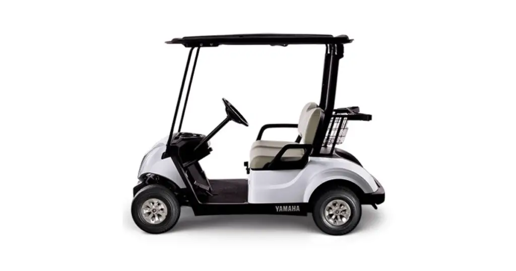 Pictured is the two-seater variant of the Yamaha Drive 2. In most cases, these models come with an extender roof and seating for four.