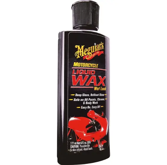 This is the product image for Meguiar's Motorcycle Liquid Wax. This is my third option for the best motorcycle waxes.