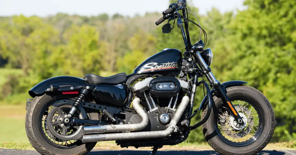 Here's a Harley Davidson Sportster (XL1200), a popular model, but one that frequently suffers headlight problems.