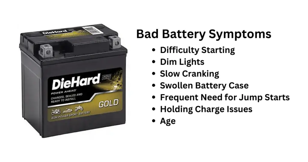 Here's an infographic detailing bad motorcycle battery symptoms.