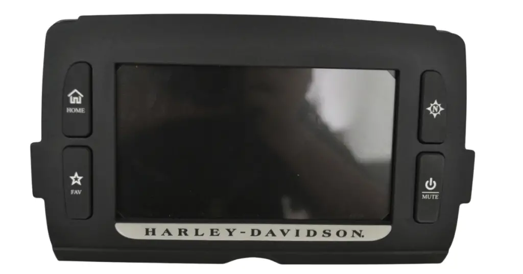 This is an example of a Harley Davidson radio display that is not working.
