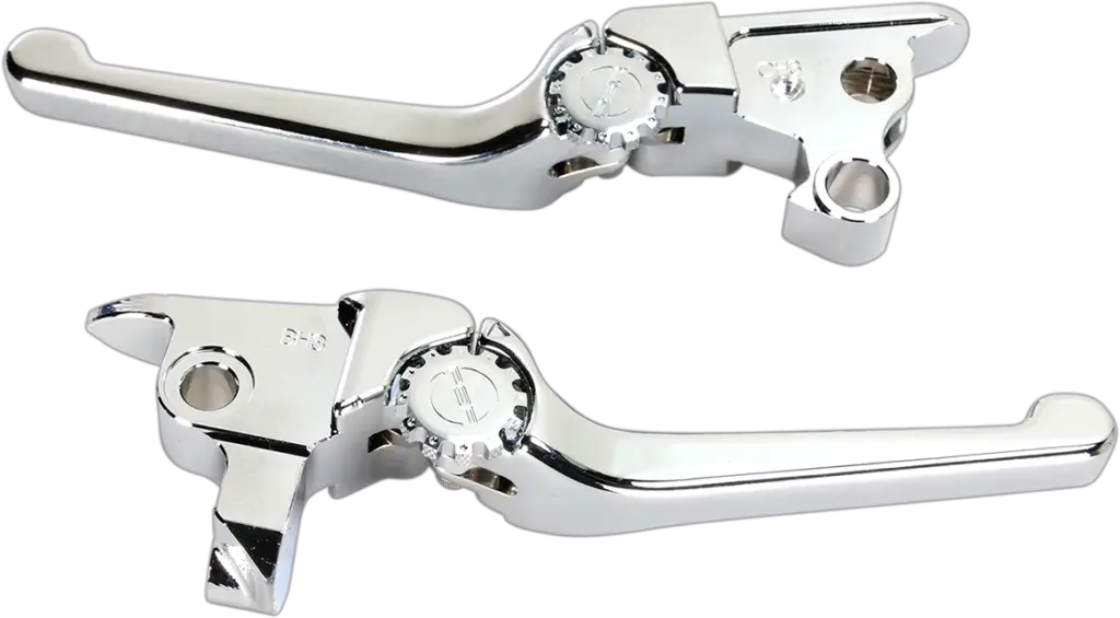 Here's a picture of the front brake lever commonly found on Harley Davidson motorcycles.