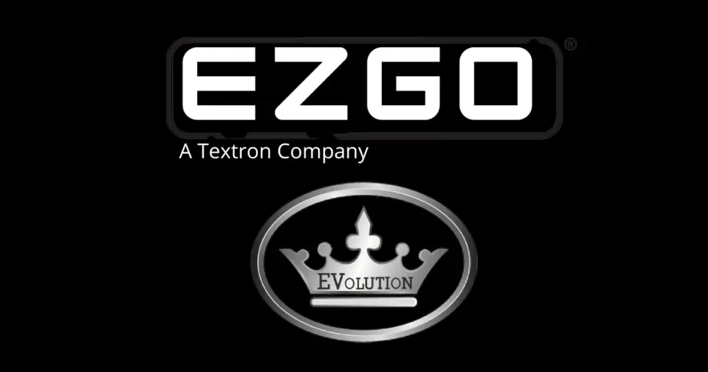 EZGO and Evolution golf cart logos