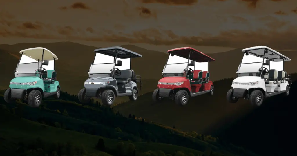 Infographic showing the full line up of the Capella line from Star EV golf carts