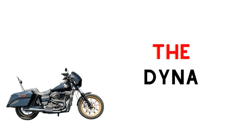 Custom infographic introducing the Harley Davidson Dyna