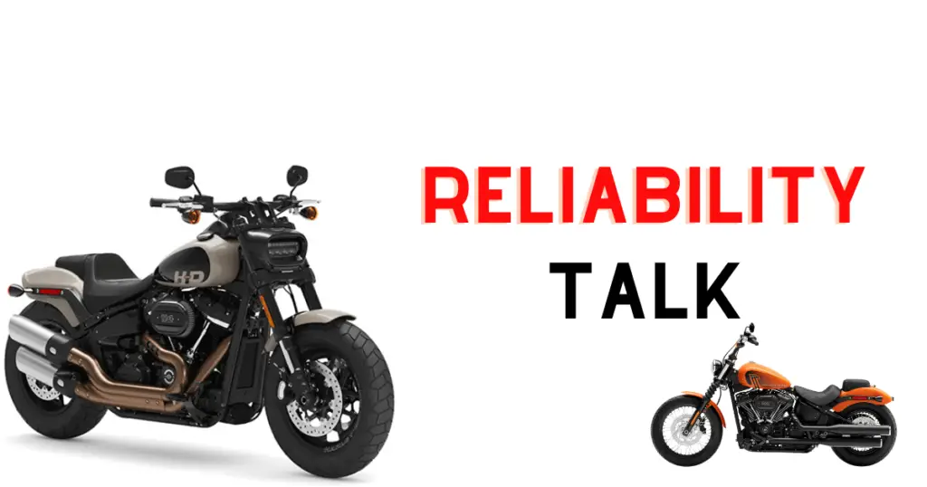 Custom infographic introducing topic of reliability for the Harley Davidson Fat Bob and Street Bob