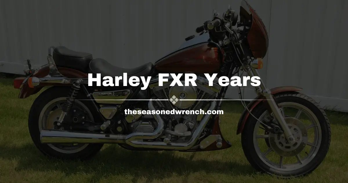 Example of one of the best Harley FXR years, used as an introduction for the topic of the FXR's heralded story