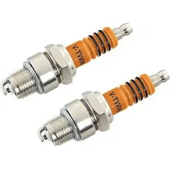 V-Twin Performance Spark Plugs for the Evo engine, made by V-TWIN manufacturing