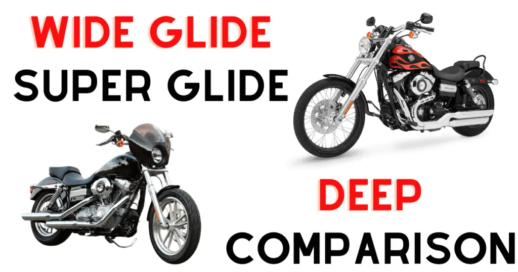 a custom infographic introducing a Wide Glide vs Super Glide comparison