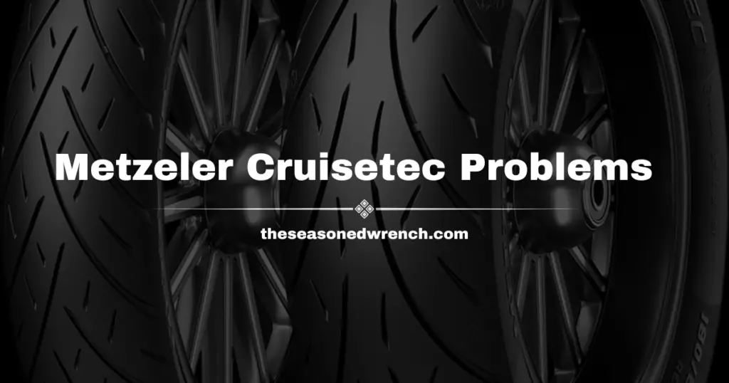 A Removed set of Metzeler Cruistec tires because they were experiencing cupping and premature wear