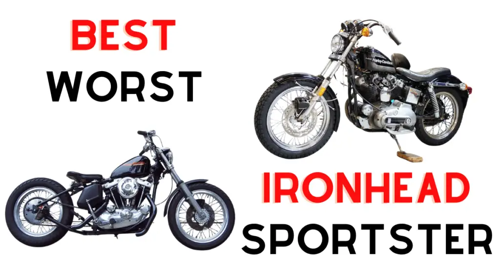 Custom infographic showing the best and worst years for the Ironhead Sportster