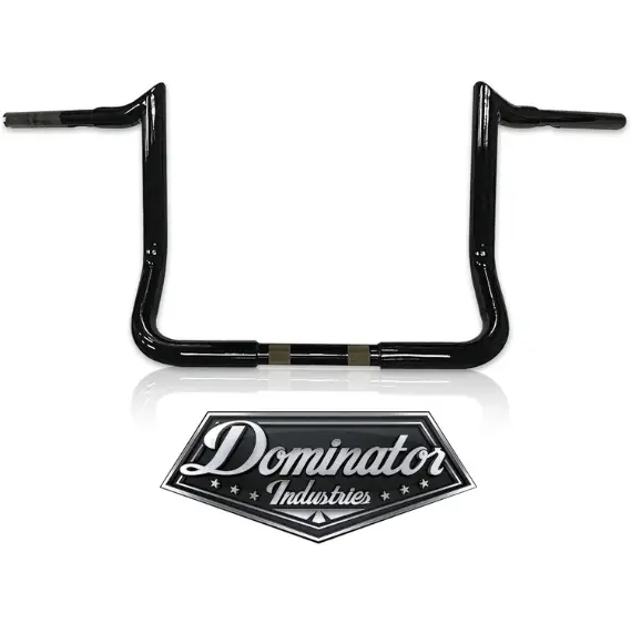 Dominator Industries 1 1/4" Gloss Black 12" Meathook Bar Ape Hangers Handlebars 1996-2023 Harley-Davidson Bagger Electra & Street Glide wABS BC-HC-BB16GB-ESG08-ABS-BC
