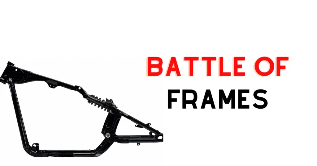 Example of a Harley Dyna's frame, used to offer a visual comparison between itself and the FXR's frame