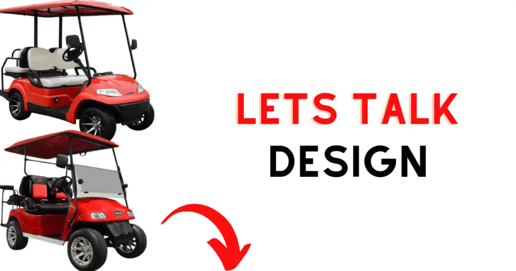 Custom infographic with Star and Icon golf carts introducing their unique design features