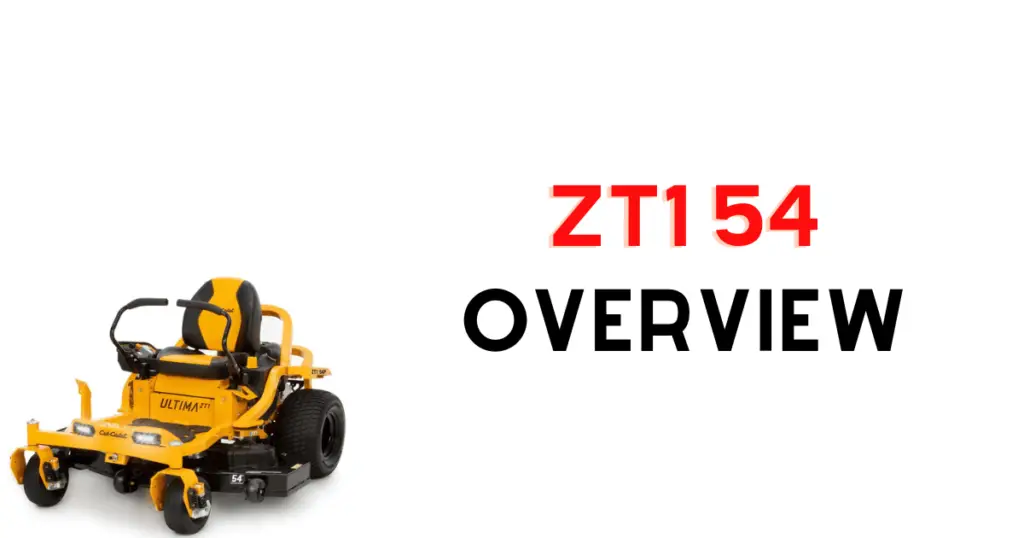 Cub Cadet ZT1 54 zero-turn mower on white background, associated with common operational problems.