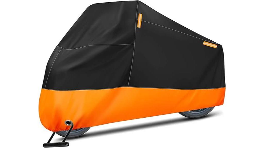 durable motorcycle cover with reflectors