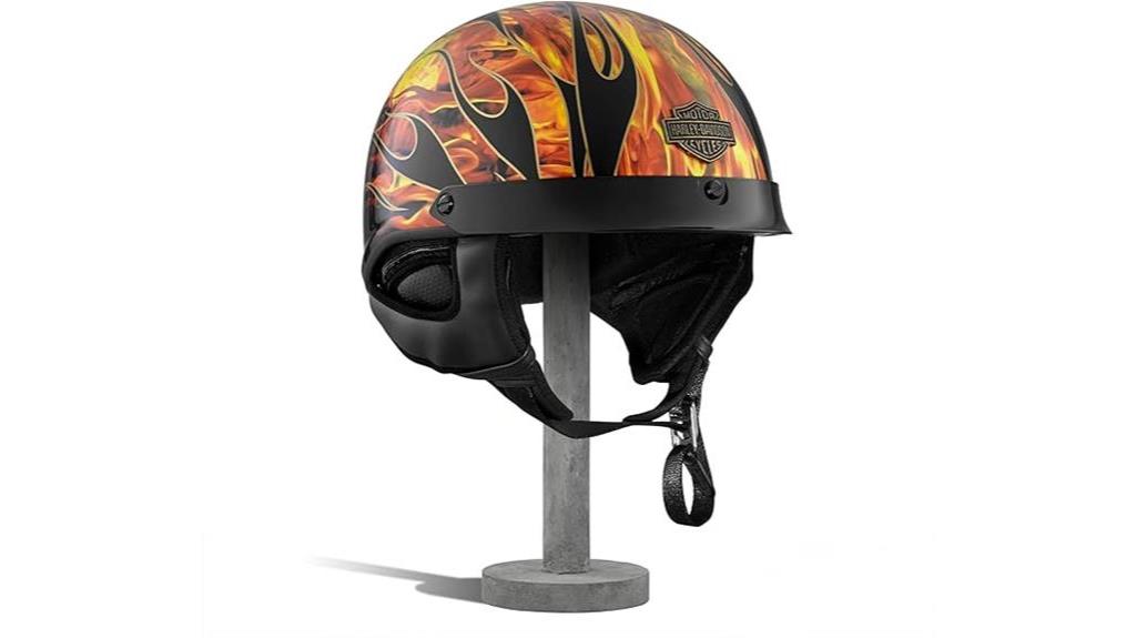 fire breather half helmet