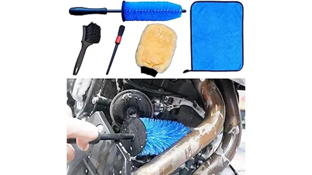 motorcycle cleaning brush set