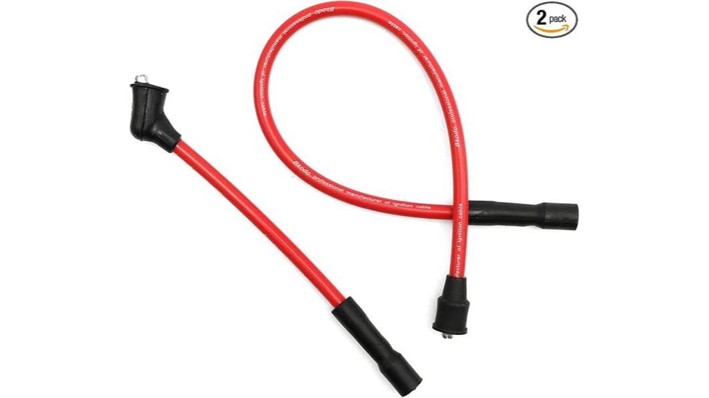 8 8mm red spark wires