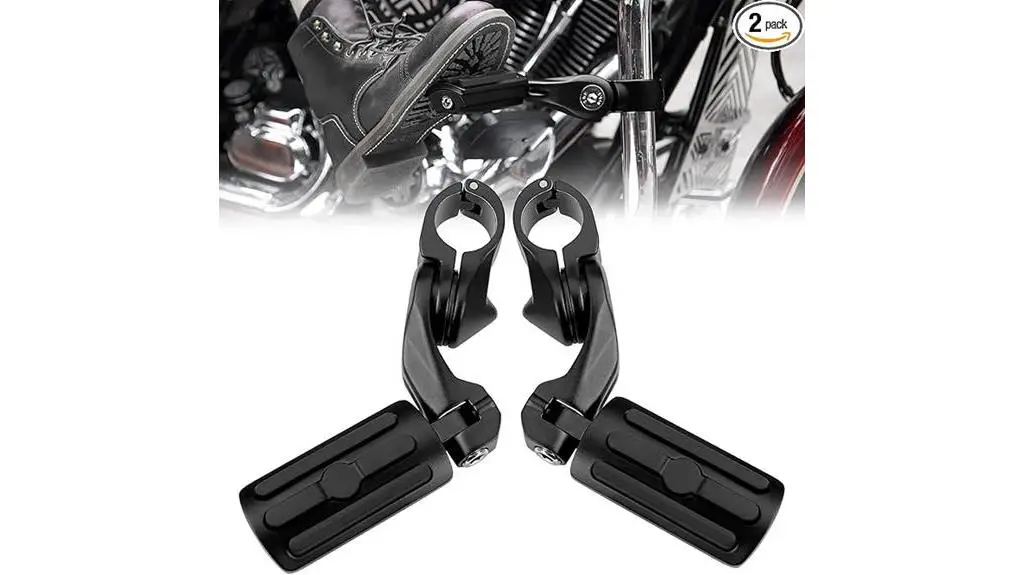 adjustable black highway pegs