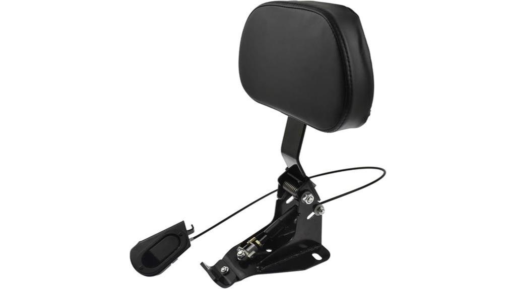 adjustable driver backrest for harley motorcycles