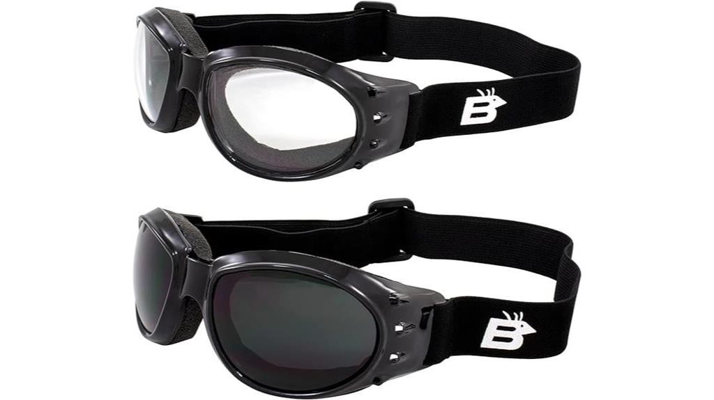 aviator bird themed motorcycle goggles