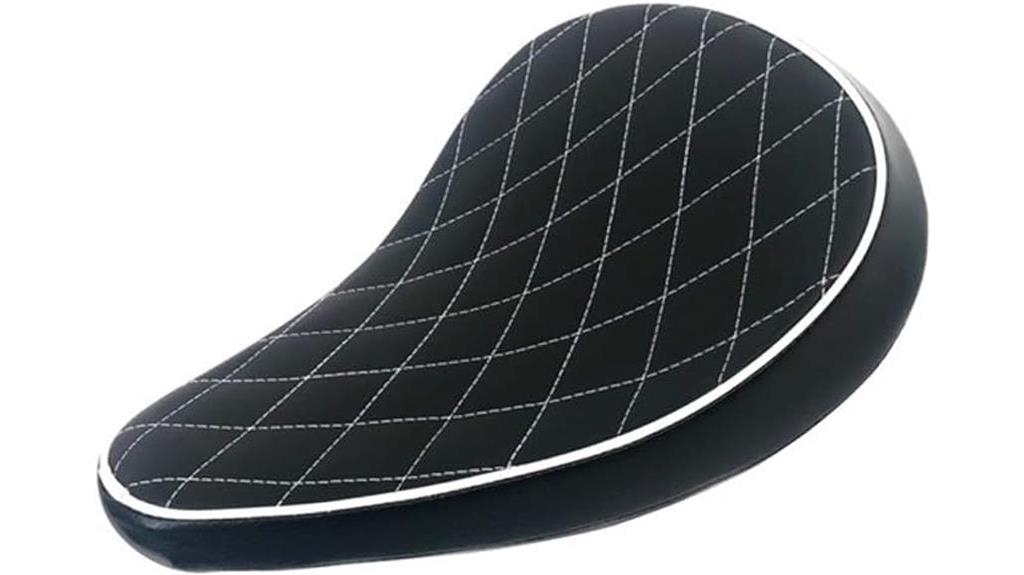 black diamond leather motorcycle seat