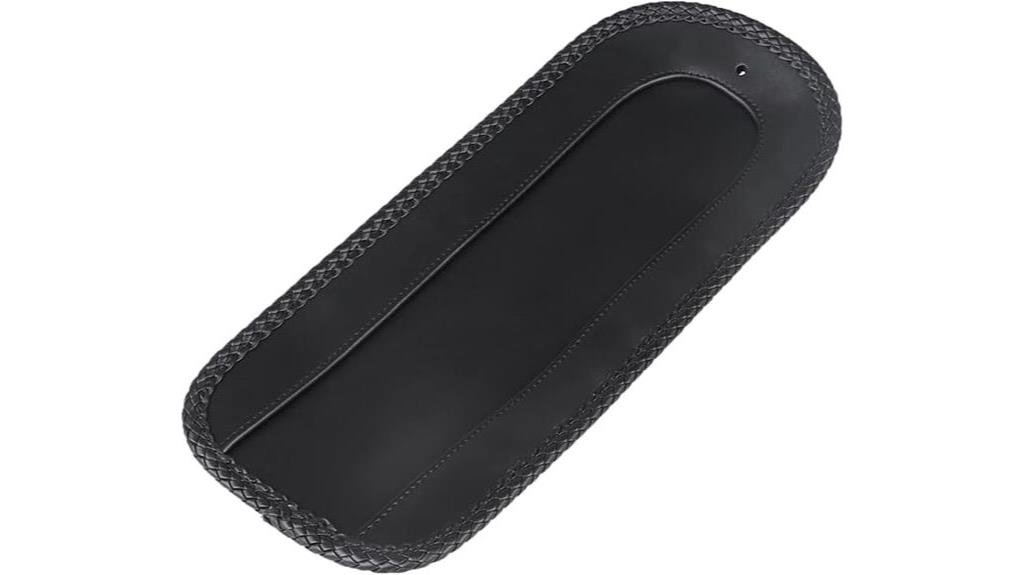 black leather fender bib