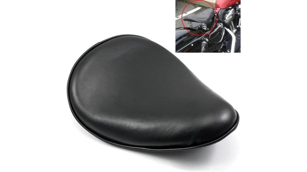 black leather motorcycle seat