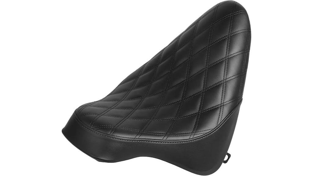 black leather solo seat