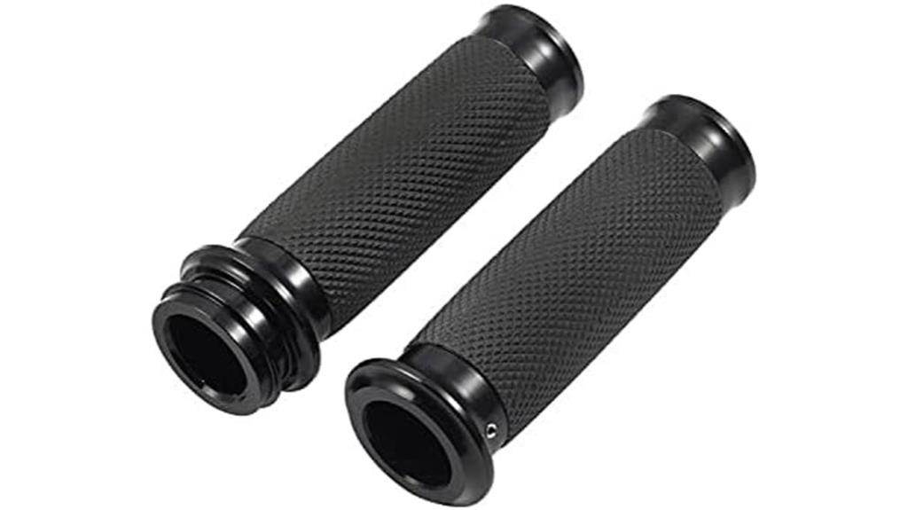 black motorcycle hand grips