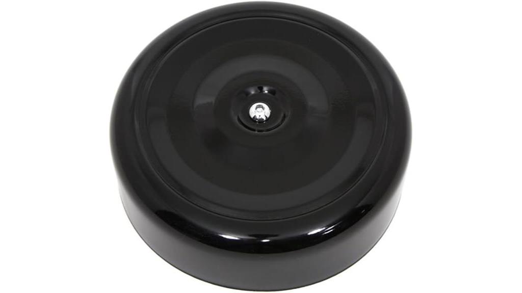 black round bobbed air cleaner