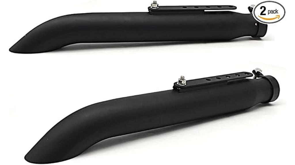 black stainless steel muffler