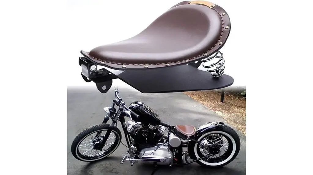 brown motorcycle solo seat