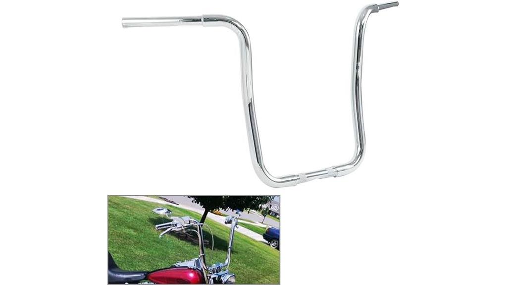 chrome ape hanger handlebar