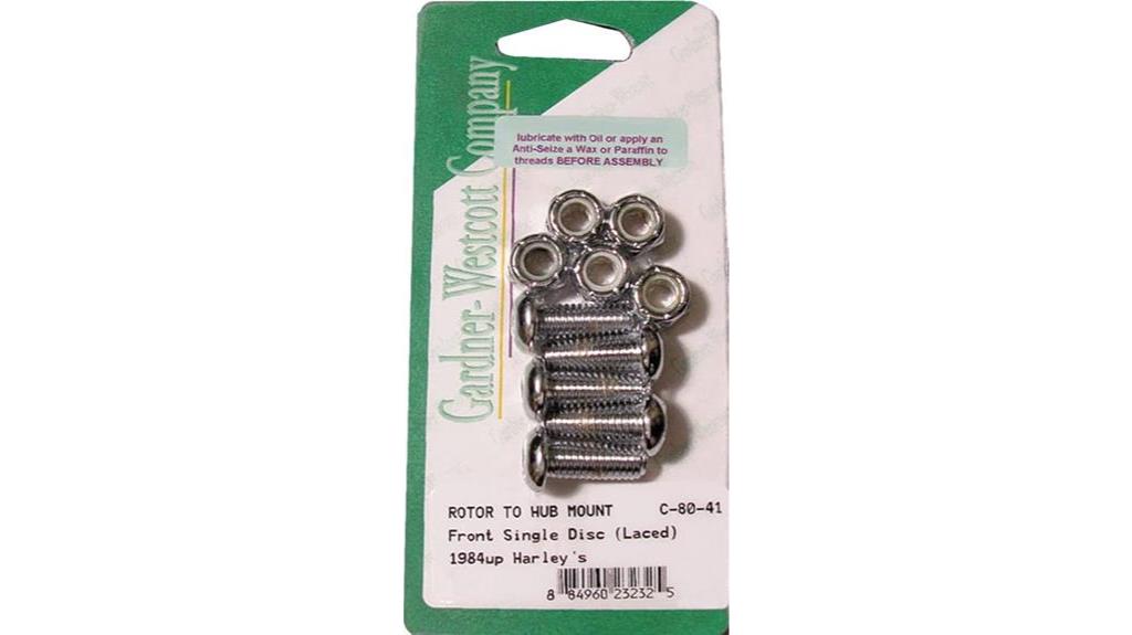 chrome front brake bolts