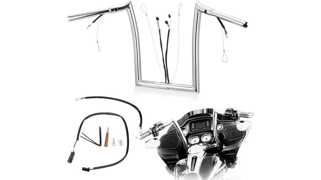 chrome meathook handlebars for harley road glide