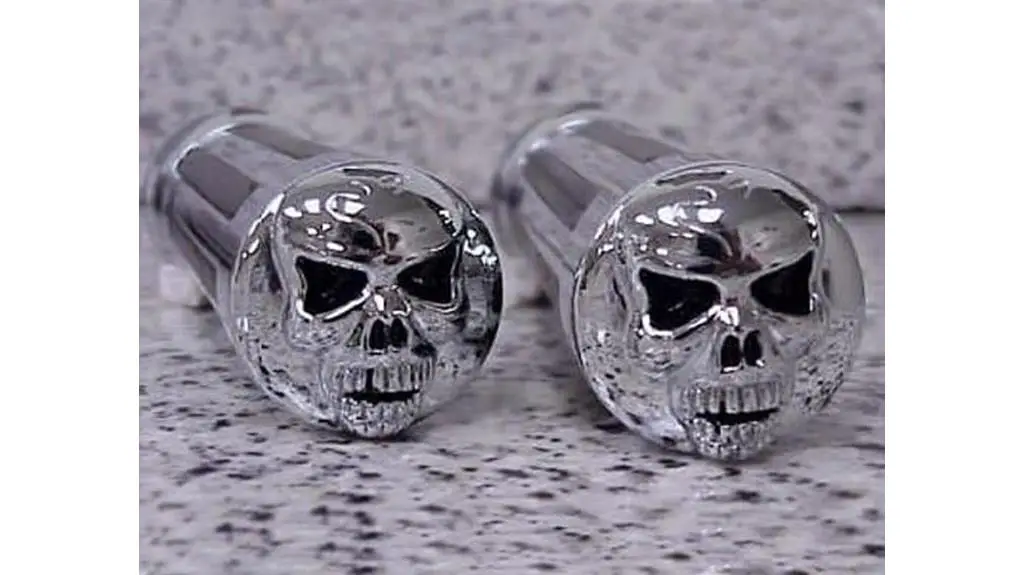 chrome skull hand grips