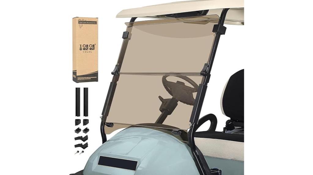 clear tinted golf cart windshield