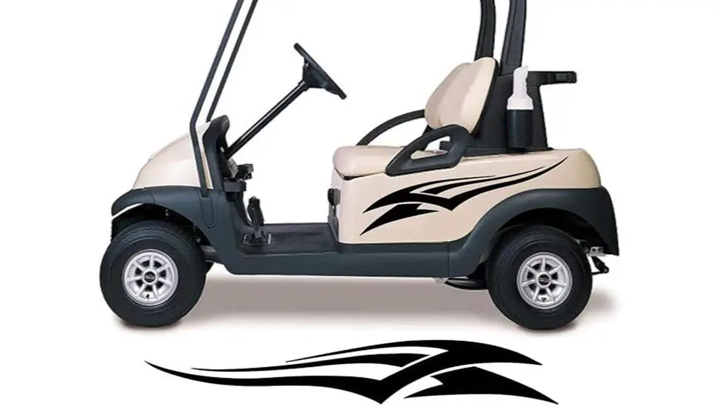 colorful golf cart decals