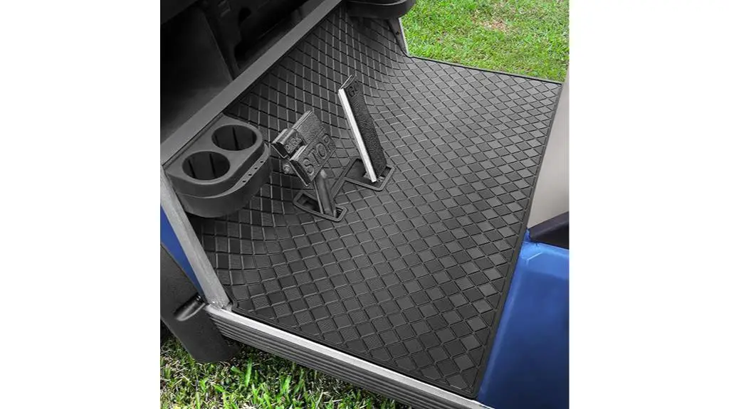 custom non slip golf cart mat