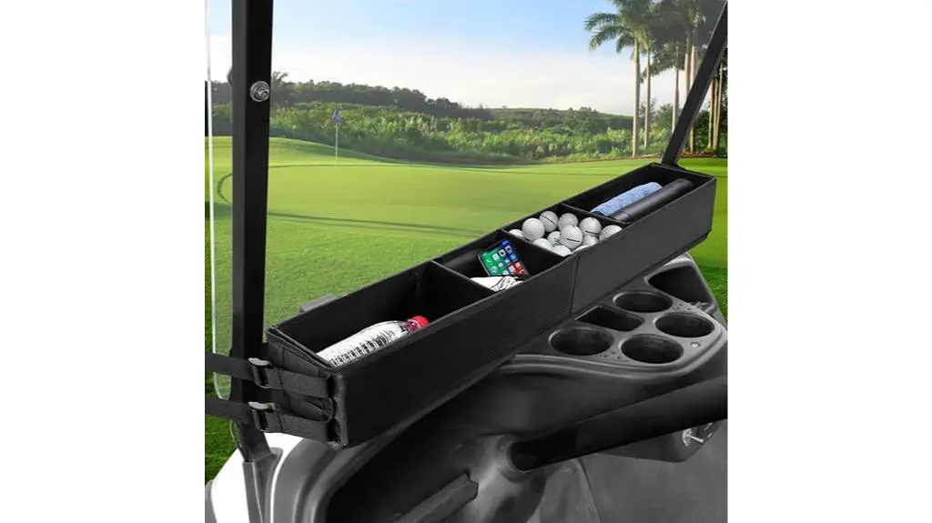 dash storage for golf cart